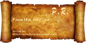 Pavelka Róza névjegykártya