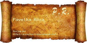 Pavelka Róza névjegykártya