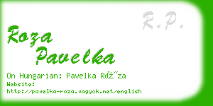 roza pavelka business card